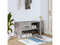 Vidaxl Sapateira 80x35x45 Cm Derivados De Madeira Sonoma Cinza