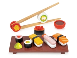 Conjunto De Sushi De Madeira Mentari Brinquedo Educativo Para Crianças.