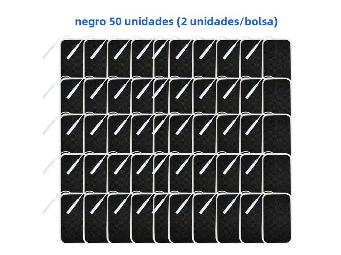 (preto, 50 Unidades, 5x9cm) Adesivos De Eletrodo Não Tecido, 5*9cm, Com Conector De 2mm