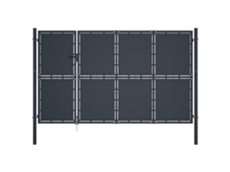 Fence Gate, Fence Gates Vidaxl Antracite Aço (350 X 150 Cm)