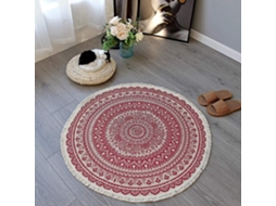 Tapete De Sala Ehstmind Tapeçaria Mandala Redonda Praia Boêmio Multicor (100x50x50cm)