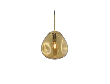 Pendente pequena de vidro soprado de design - Castanho cobre