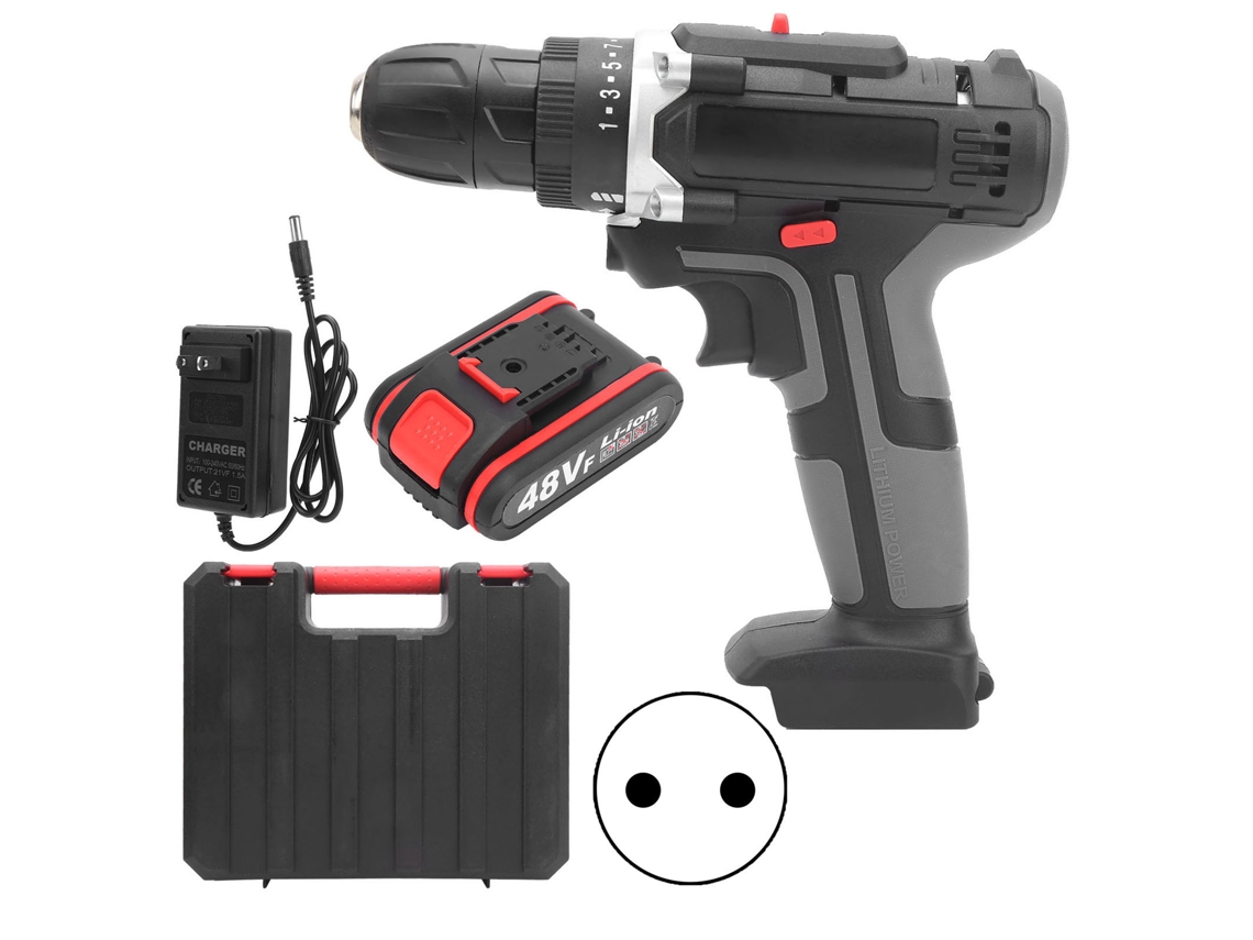 Conjunto De Parafusadeira Elétrica Multifuncional De 2 Velocidades Para Uso Doméstico, 100 240v, Plugue Ue Aquaforge