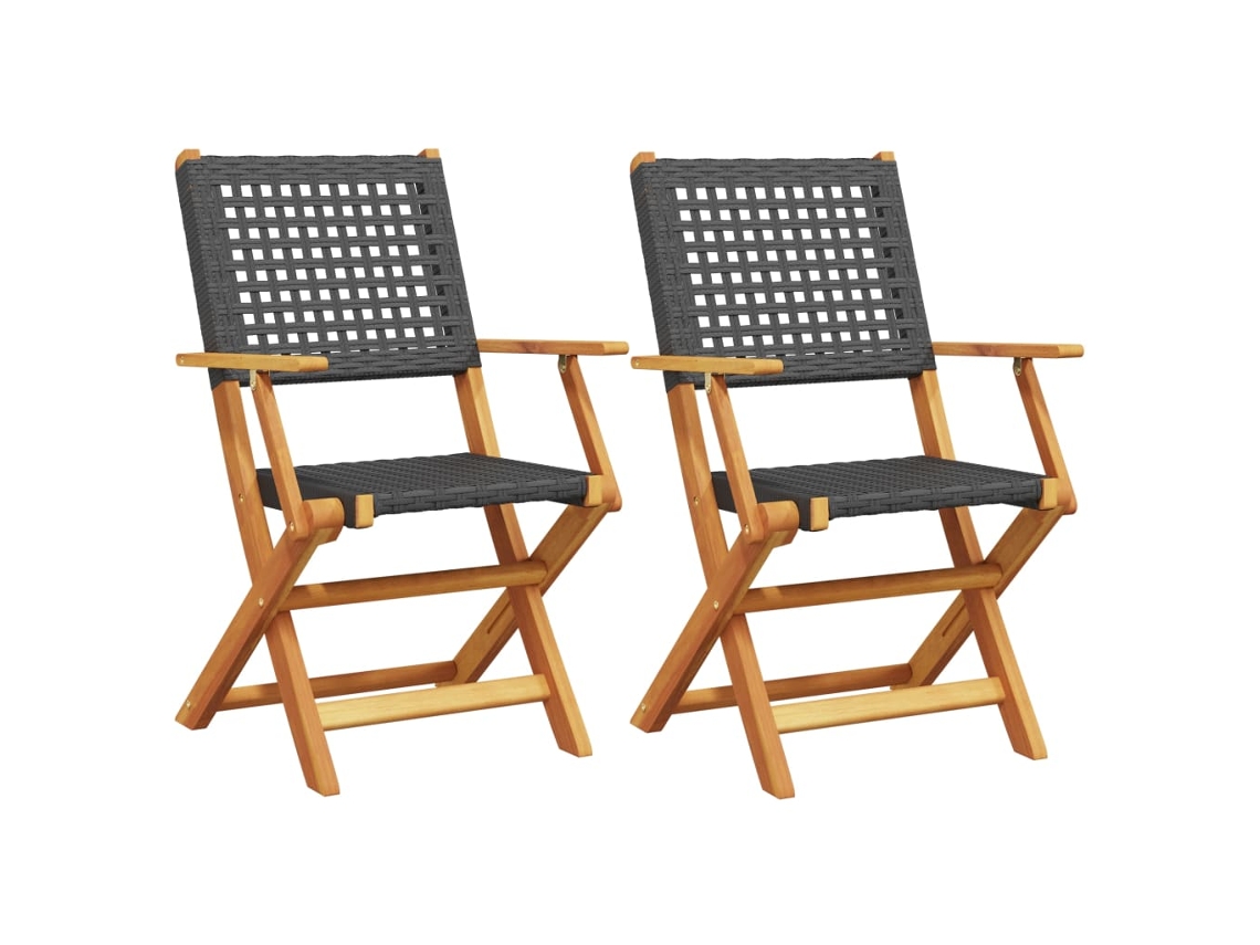 Folding Chair, Folding Chairs Vidaxl Preto Madeira De Acácia (n/a)