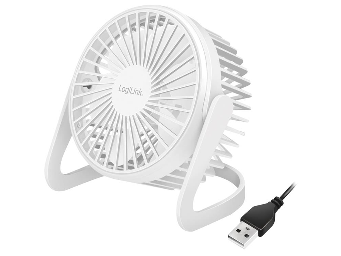 Ventilador Usb Logilink Ø12, 7 Cm, Branco