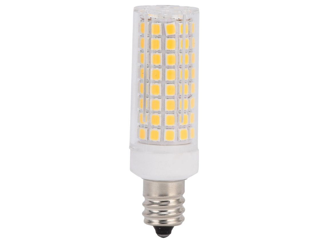 Lâmpada LED 2026 E12 10W 1000lm Regulável, Luz Quente, para Abajures e Candelabros, 110V