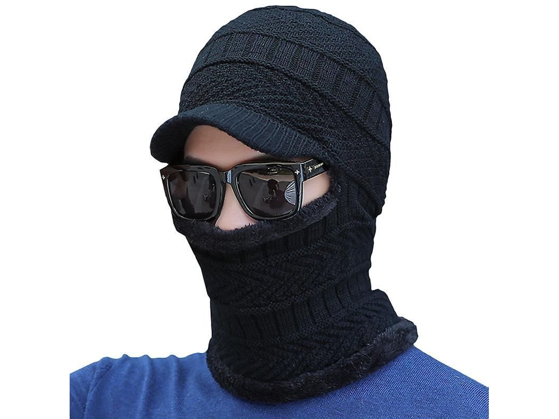 2026 gorro Balaclava de Invierno para Hombre com Lã Tricotada e Aquecimento Térmico para Atividades Ao Ar Livre e Desportos de Neve