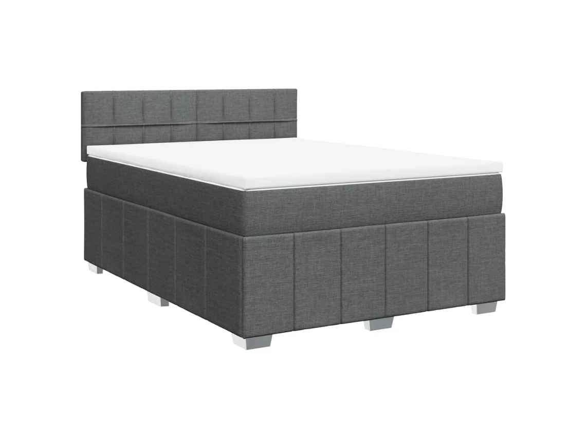 Box Spring Bed, Box Spring Beds Vidaxl Cinzeto Tecido (160  X  200  Cm)
