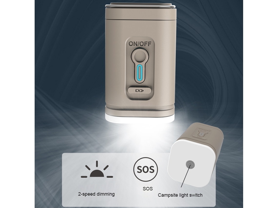 Bomba de Ar Sem Fio Portátil com Luz Led e 5 Bicos