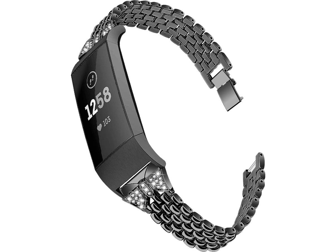 Bracelete WJS YP0140- (Fitbit by Google Charge3 - Preto)