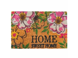 Tapete De Coco Com Design Lar E Base Pvc Antiderrapante 60x40 Cm