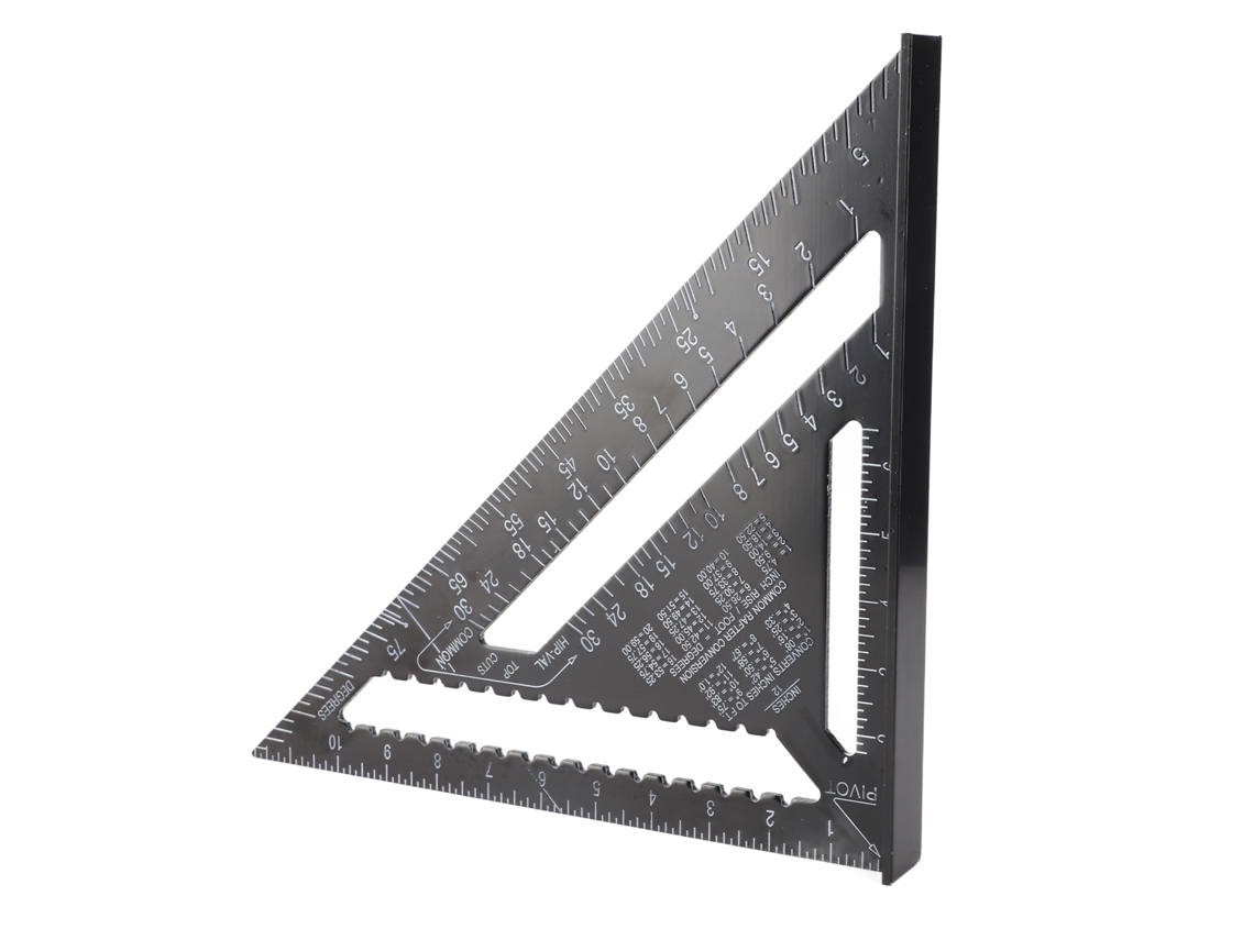 Laxiscreed Régua Triangular Com Escalas Métricas E Imperiais, Ferramenta Essencial Para Carpinteiros E Marcenaria