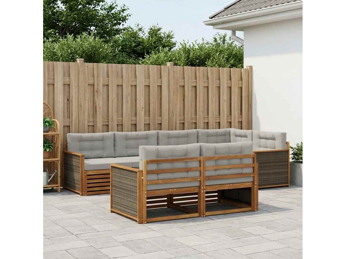 Vidaxl Conjunto De Sofás Para Exterior 7 Unid.