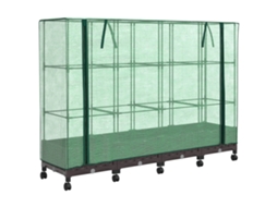 Conjunto 4 Vaso De Jardim Vidaxl Castanho Polipropileno (160 X 40 X 129 Cm)