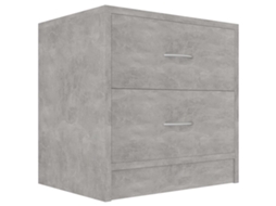 Mesa Cabeceira Derivado da Madeira Cinza Cimento 40x30x40 cm MAISON EXCLUSIVE