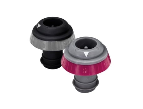 Bomba De Vinho Vb Vin Bouquet Fic 966 Lote De 2 Rolhas Reutilizáveis Polipropileno Preto/cinza