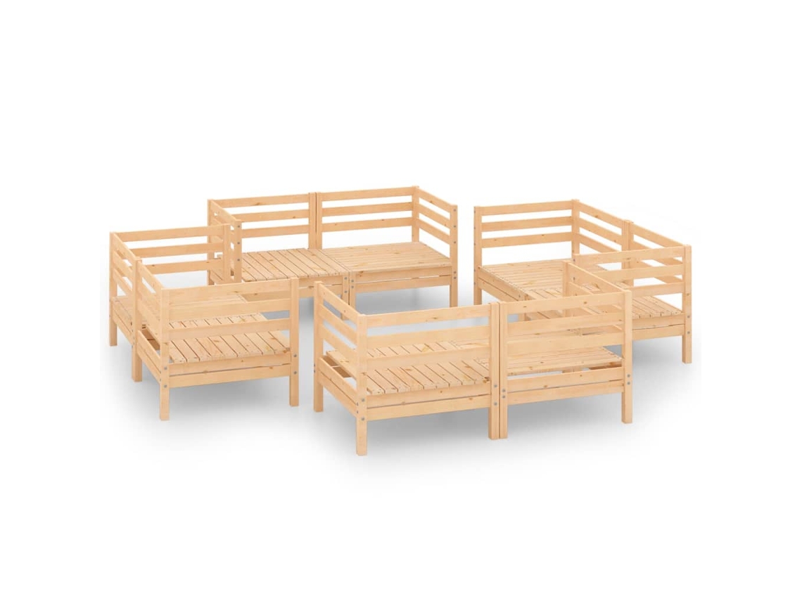 Garden Lounge Set, Garden Lounge Sets Vidaxl Marrom Madeira De Pinho (n/a)
