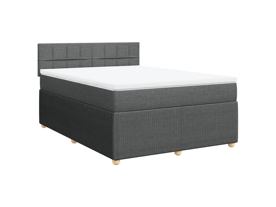 Box Spring Bed, Box Spring Beds Vidaxl Cinzeto Tecido (160 X 200 Cm)