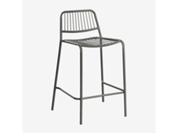 Sklum Banco De Jardim Alto Empilhável Elton Aço Negro-de-fumo         ↑65 Cm