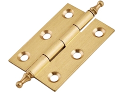 Dobradiças Decorativas Para Portas De Armários E Gabinetes Em Latão Escovado Dourado, 2, 5 3-pacote Com 1 Unidade 2, 5 Polegadas