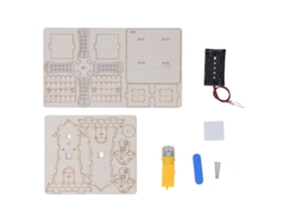 Walshlxq kit de Modelo de Experimentos Científicos de Madera Windmilld para Niños: Aprendizaje Temprano, Lógica Y Diy Con Batería