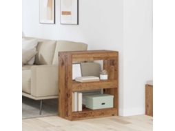 Vidaxl Gabinete De Livros 2 Níveis 60 X 30 X 72 Cm Madeira Antiga