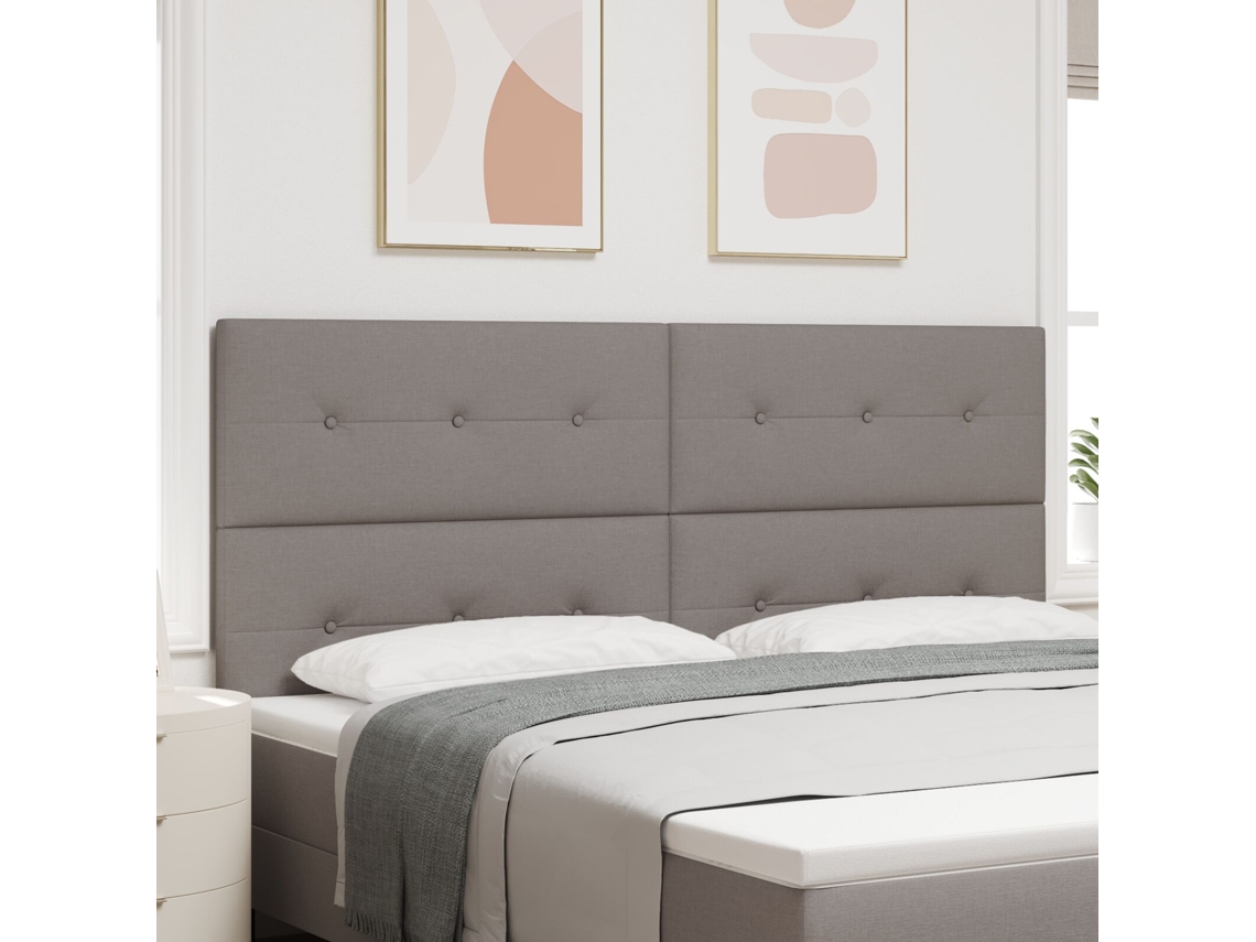 Cabeceira Estofada Com Botões Taupe 200 Cm Wsd91959 Lovely Home