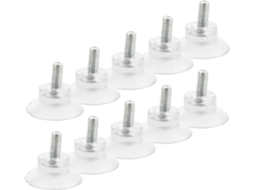 Nuobesty Almofadas De Ventosa Com Superfície Antiderrapante E Material Pvc Metálico, 10 Unidades, Para Mesas De Vidro Em