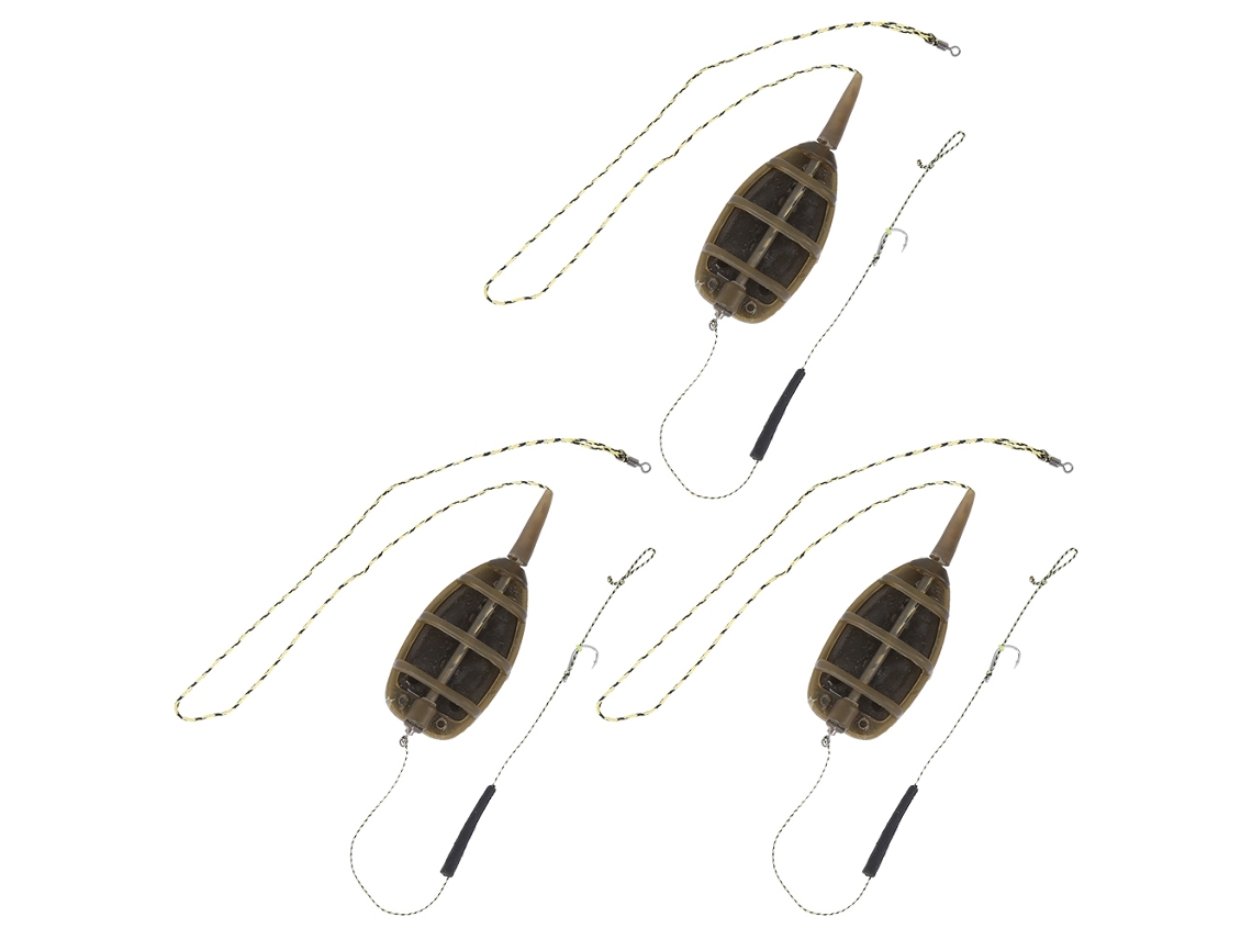 Kit Pesca Inline Method Feeder Europeu 3 Peças