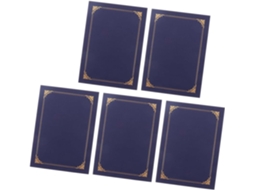 Popetpop 5pcs Capa De Proteção Para Certificado Em Papel Azul Flexível Prática Para Rangement