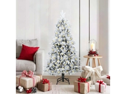 Vidaxl Árvore De Natal Articulada Artificial Branco 150 Cm Pe E Pvc