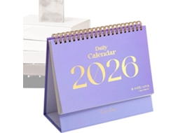 Calendário de Mesa 2026, Decoração com 2 para em Capa Dura, Adesivos, Usar Pé, Casa, Estudo, Viagens, Escola, CHABERLU
