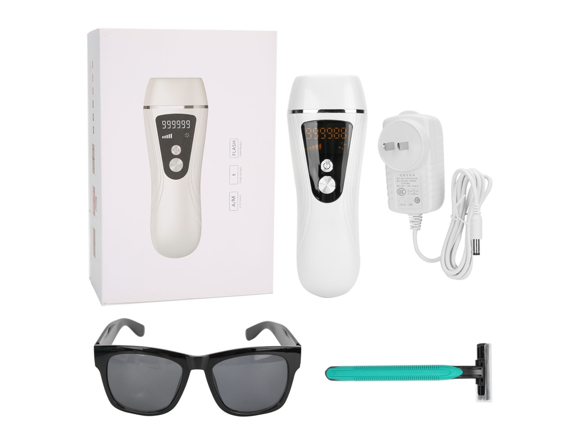 Depilador IPL 2026 com 990.000 flashes, indolor, com plugue 110-240V (padrão americano).