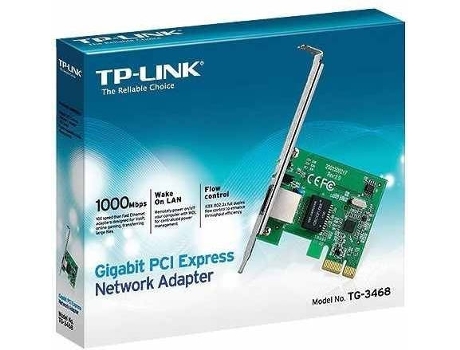 Adaptador Wireless TP-LINK Gigabit PCI-E Netwo TG-3468 — Adaptador PCI | 1000 Mbps
