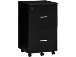 Arquivador Mdf e Melamina de Madeira Cor Preto 43x45x72 cm Vinsetto