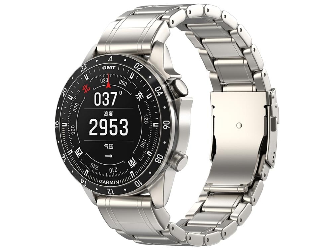 Bracelete Garmin Titânio Puro Fivela de Segurança Cor Titânio XIAOMOYU (22mm)