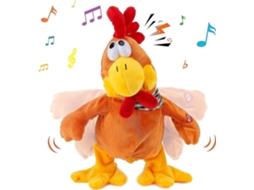 Galinha Elétrica de Pelúcia Que Cacareja, Musical, Anda, Canta e Acena