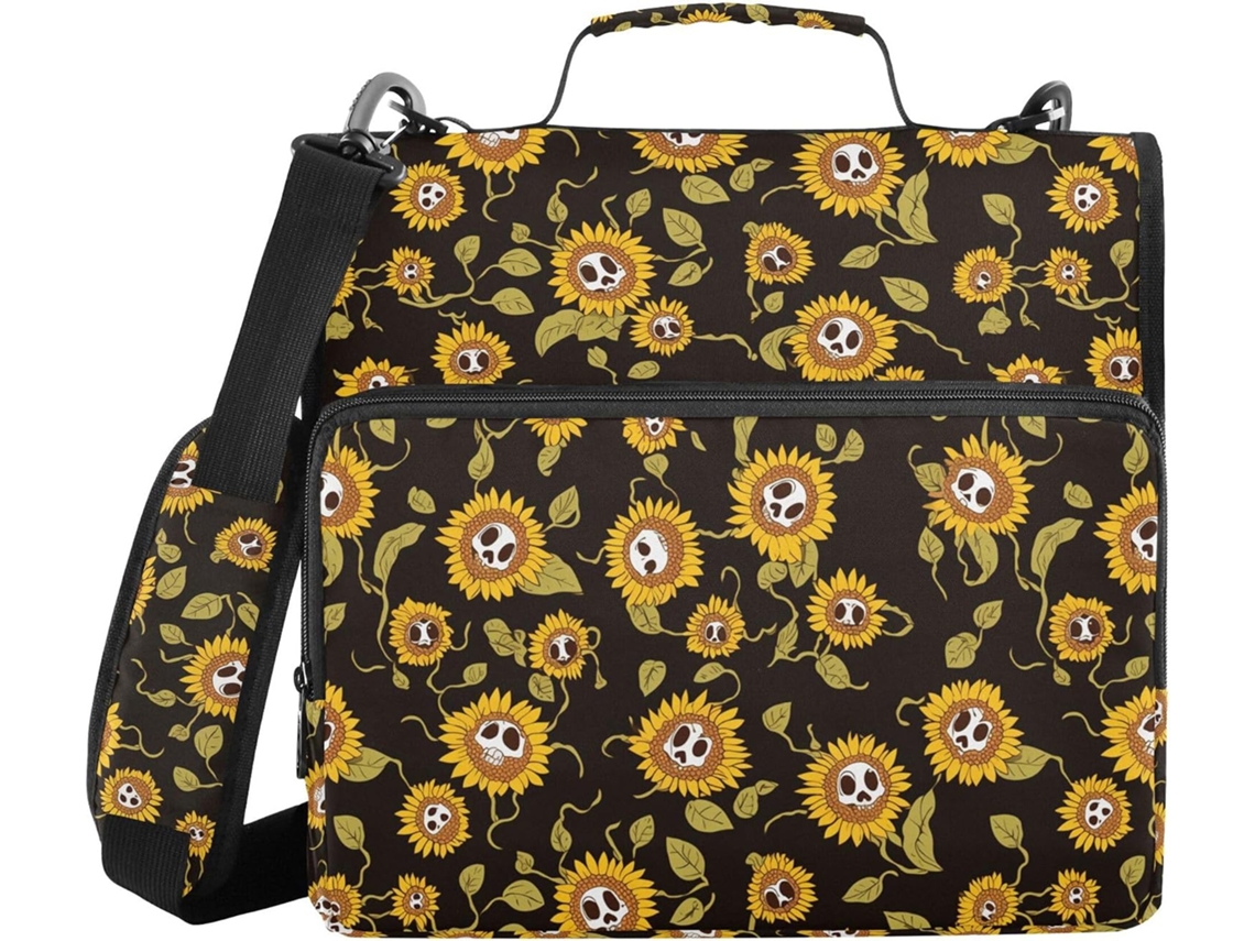 Pasta organizadora com altura para ombro, várias bolsas de 3,8 cm, 3 argolas de armazenamento, estilo pasta.