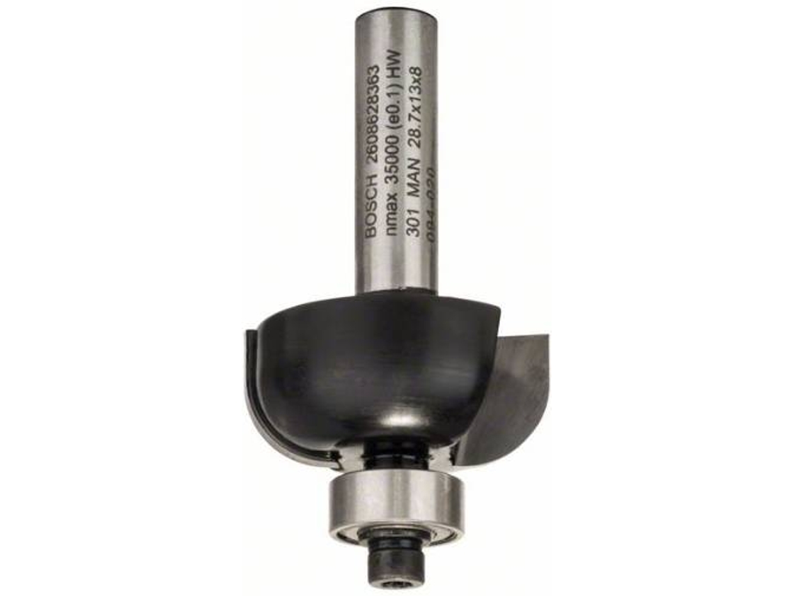 Fresa BOSCH de Sulcos - 8 mm - R1 8 mm - D 28.7 mm - L 13 mm - G 54 mm