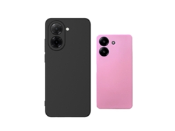 Kit 2x Capa Silicone Líquido Phonecare Para Xiaomi Redmi A7 - Preto / Rosa