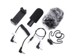 Micrófono Ordro Cm-100 Universal Para Grabación De Video Y Live Broadcast Con Soporte Antichoque Para Móvil Y Cámara Slr