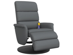 Massage Recliner Chair, Massage Recliner Chairs Vidaxl Cinzeto Couro Artificial