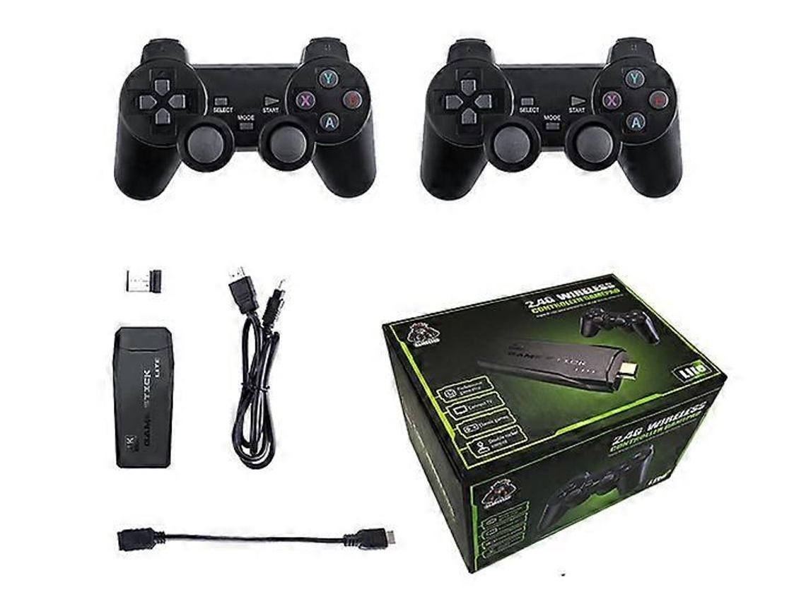 Gamepad de Vídeo 4k Retrô com Dois Controles Sem Fio GOKOCO