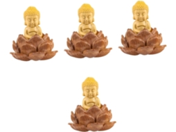 Chaveiros Decorativos Com Pingente Em Formato De Buda Esculpido (4 Peças) Para Carro