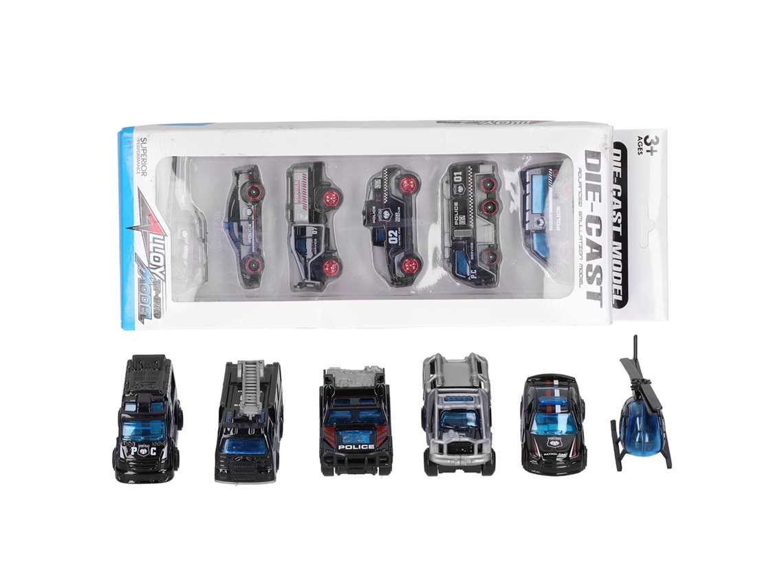 Mali 6pcs Brinquedo de Carro de Liga para Crianças com Helicóptero Presente Decoração