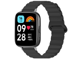 Bracelete para Redmi Watch 3 Active / Lite XIAOMOYU em Silicone Magnético Brilhante Preta
