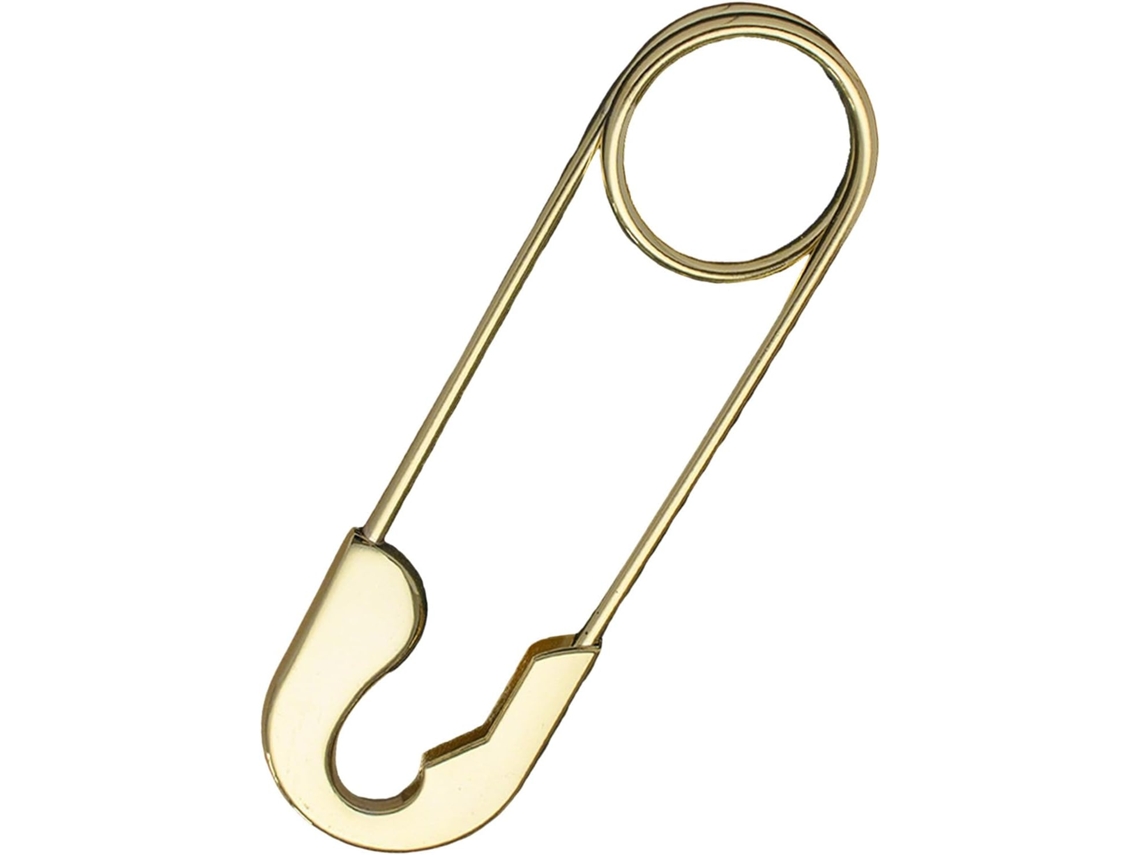 Valiclud Security Alfinete para Tecidos Grossos, Liga Zinco Dourada, 20x6cm, para Hotéis e Cafés Contemporâneos