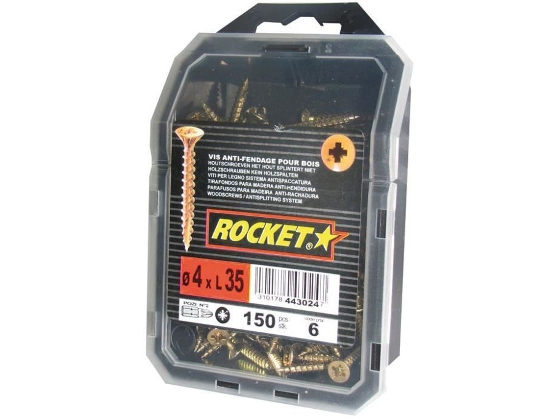 Parafuso Foguete Escareado Pozi 4x35 Mm Rocket