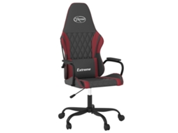 Cadeira gaming VIDAXL couro artificial preto e vermelho tinto
