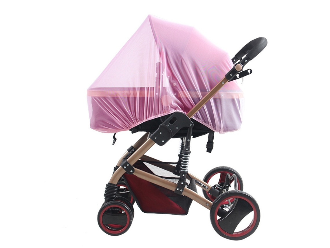Mali mosquiteiro Universal para Carrinho de Bebê Macio Confortável Respirável Rosa